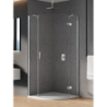 NZ2 KABINA NEW MERANA 1D PÓŁOKRĄGŁA P 80x80x195 CZYSTE 6mm POWŁOKA CHROM POŁYSK NEW TRENDY K-0325