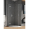 KABINA NEW MERANA 1D PÓŁOKRĄGŁA L 90x90x195 CZYSTE 6mm POWŁOKA CHROM POŁYSK NEW TRENDY K-0326