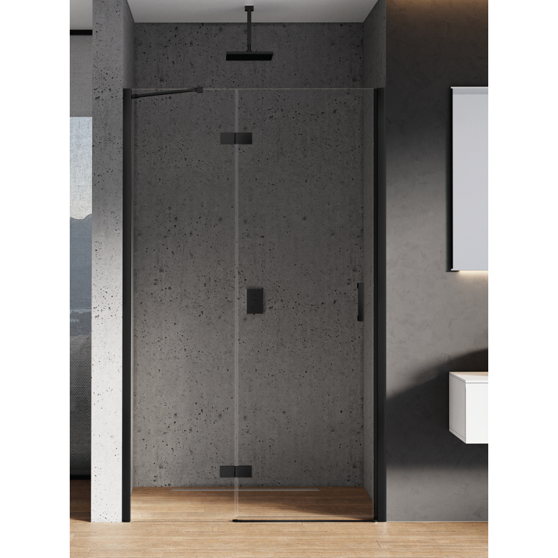 DRZWI WNĘKOWE NEW RENOMA BLACK 1D L 90x195 CZYSTE 6mm POWŁOKA CZARNY MAT NEW TRENDY D-0195A