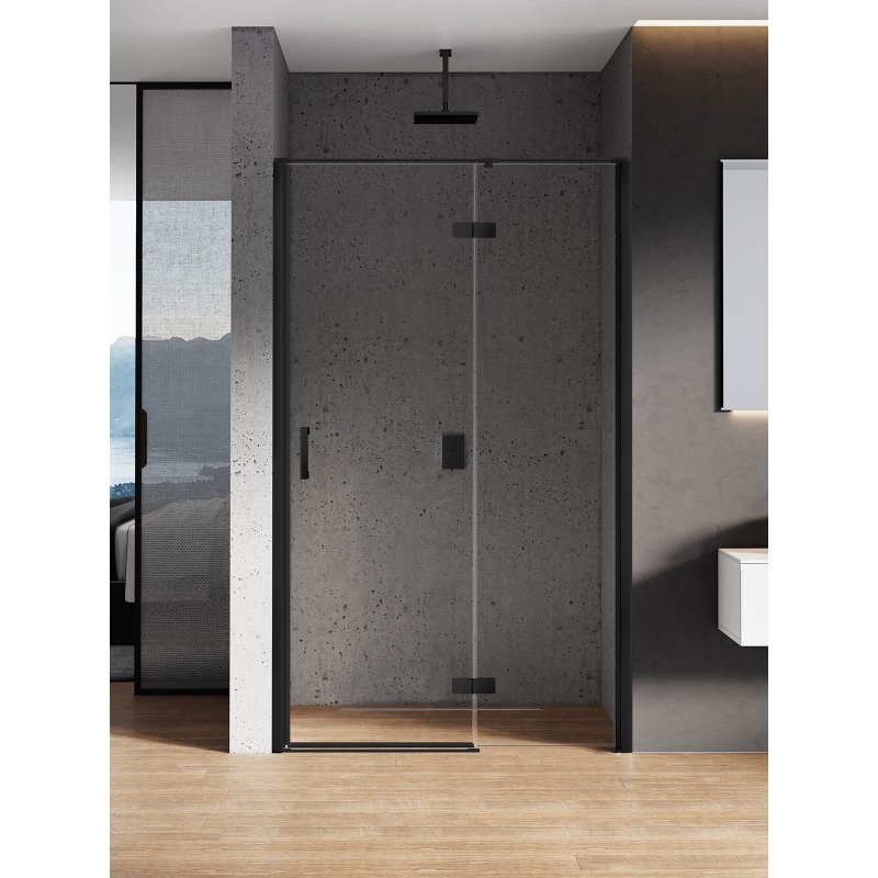 DRZWI WNĘKOWE NEW RENOMA BLACK 1D P 90x195 CZYSTE 6mm POWŁOKA WSP. RÓWNOLEGŁY CZARNY MAT NEW TRENDY D-0196A-WP