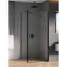 NZ2 KABINA NEW RENOMA BLACK 1D PROSTOKĄTNA P 120x100x195 CZYSTE 6mm POWŁOKA CZARNY MAT NEW TRENDY D-0208A/D-0112B