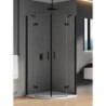 NZ2 KABINA NEW MERANA BLACK 2D PÓŁOKRĄGŁA  80x80x195 CZYSTE 6mm POWŁOKA CZARNY MAT NEW TRENDY K-0535