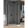 KABINA NEW AZURA BLACK 1D PIĘCIOKĄTNA L 90x90x195 CZYSTE 6mm POWŁOKA CZARNY MAT NEW TRENDY K-0667