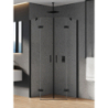 KABINA NEW AZURA BLACK 2D PIĘCIOKĄTNA  80x80x195 CZYSTE 6mm POWŁOKA CZARNY MAT NEW TRENDY K-0669