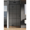DRZWI WNĘKOWE NEW RENOMA BLACK 1D P 120x195 CZYSTE 6mm POWŁOKA WZÓR KRATKA CZARNY MAT NEW TRENDY D-0373A-WP