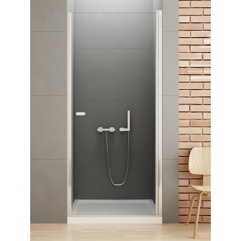 DRZWI WNĘKOWE NEW SOLEO 1D U 70x195 CZYSTE 6mm POWŁOKA CHROM POŁYSK NEW TRENDY D-0119A