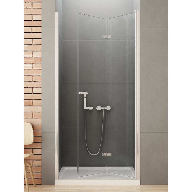 DRZWI WNĘKOWE NEW SOLEO 1D P 100x195 CZYSTE 6mm POWŁOKA CHROM POŁYSK NEW TRENDY D-0136A
