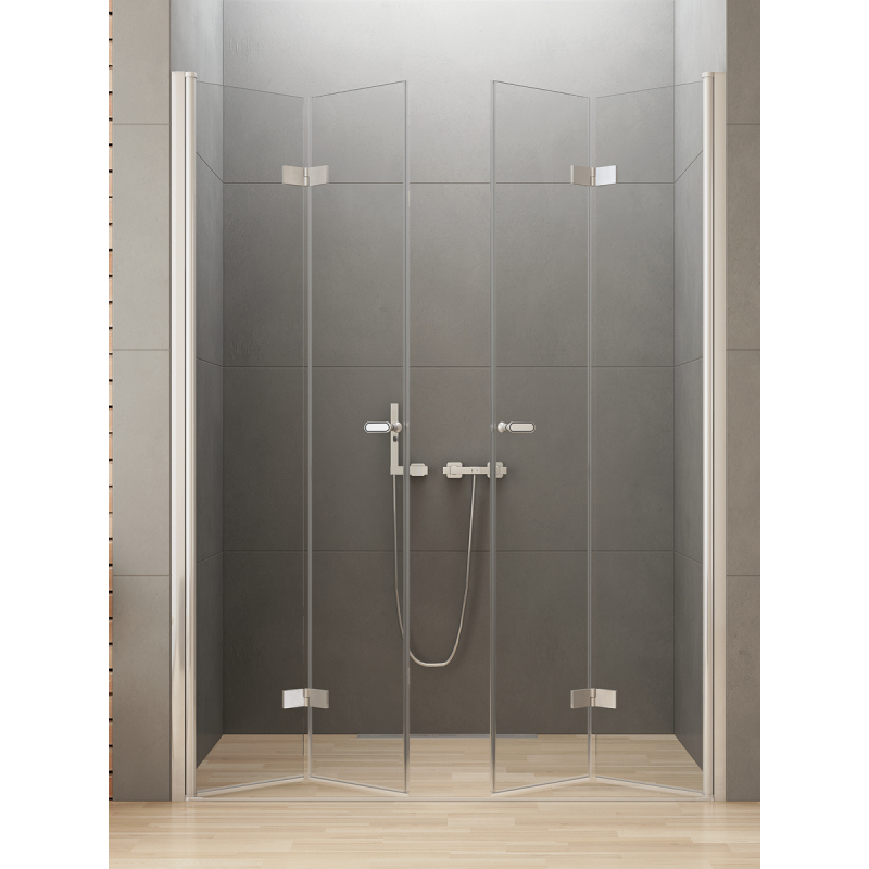 DRZWI WNĘKOWE NEW SOLEO 2D U 130x195 CZYSTE 6mm POWŁOKA CHROM POŁYSK NEW TRENDY D-0258A