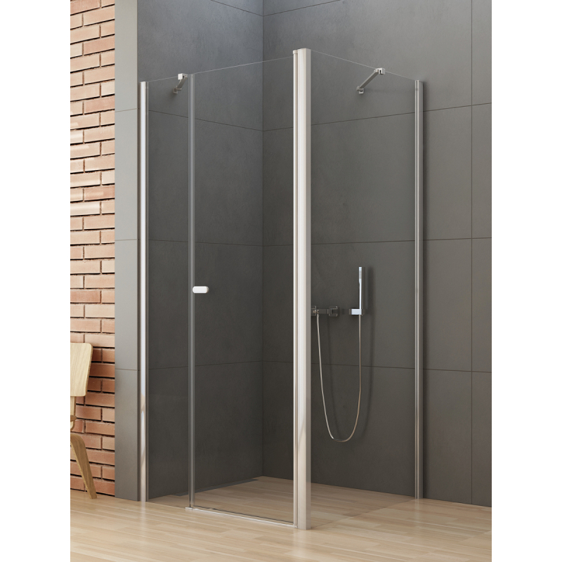 NZ4 KABINA NEW SOLEO 1D PROSTOKĄTNA U 110x80x195 CZYSTE 6mm POWŁOKA CHROM POŁYSK NEW TRENDY K-0704