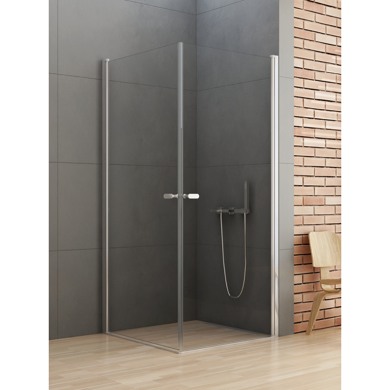 KABINA NEW SOLEO 2D PROSTOKĄTNA U 70x80x195 CZYSTE 6mm POWŁOKA CHROM POŁYSK NEW TRENDY D-0139A/D-0140A