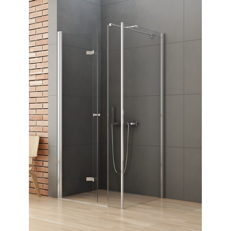 NZ4 KABINA NEW SOLEO 1D PROSTOKĄTNA L 100x80x195 CZYSTE 6mm POWŁOKA CHROM POŁYSK NEW TRENDY K-0376