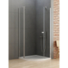 NZ2 KABINA NEW SOLEO 1D PÓŁOKRĄGŁA U 100x100x195 CZYSTE 6mm POWŁOKA CHROM POŁYSK NEW TRENDY K-0417