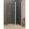 KABINA NEW SOLEO 1D ASYMETRYCZNA U 100x80x195 CZYSTE 6mm POWŁOKA CHROM POŁYSK NEW TRENDY K-0739