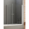 PARAWAN NAWANNOWY NEW SOLEO 2D U 90x70x140 CZYSTE 6mm POWŁOKA CHROM POŁYSK NEW TRENDY P-0025/P-0024