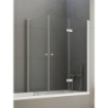 PARAWAN NAWANNOWY NEW SOLEO 2D P 100x70x140 CZYSTE 6mm POWŁOKA CHROM POŁYSK NEW TRENDY P-0029/P-0024