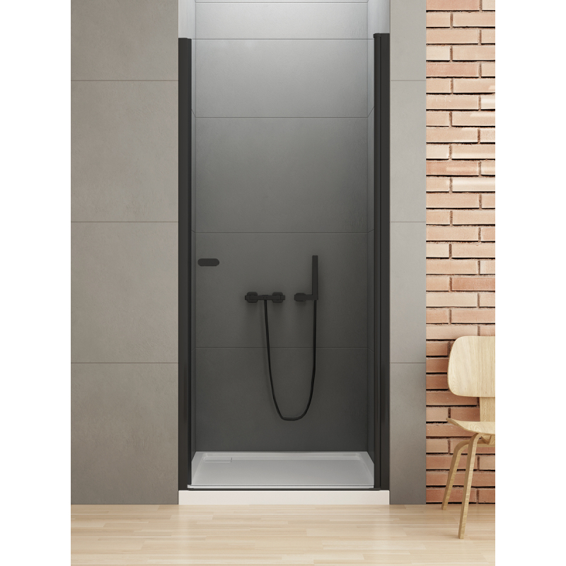 DRZWI WNĘKOWE NEW SOLEO BLACK 1D U 100x195 CZYSTE 6mm POWŁOKA CZARNY MAT NEW TRENDY D-0212A