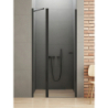 NZ2 DRZWI WNĘKOWE NEW SOLEO BLACK 1D U 90x195 CZYSTE 6mm POWŁOKA WSP. RÓWNOLEGŁY CZARNY MAT NEW TRENDY D-0241A-WK