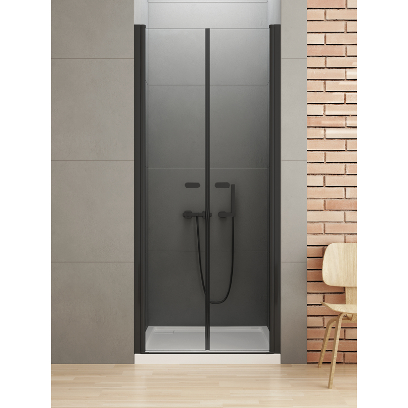 DRZWI WNĘKOWE NEW SOLEO BLACK 2D U 100x195 CZYSTE 6mm POWŁOKA CZARNY MAT NEW TRENDY D-0216A