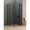 NZ2 KABINA NEW SOLEO BLACK 2D PROSTOKĄTNA U 110x110x195 CZYSTE 6mm POWŁOKA CZARNY MAT NEW TRENDY K-0763