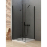NZ2 KABINA NEW SOLEO BLACK 1D PROSTOKĄTNA L 70x110x195 CZYSTE 6mm POWŁOKA CZARNY MAT NEW TRENDY D-0233A/D-0148B