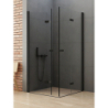 NZ2 KABINA NEW SOLEO BLACK 2D PROSTOKĄTNA  80x70x195 CZYSTE 6mm POWŁOKA CZARNY MAT NEW TRENDY D-0234A/D-0237A