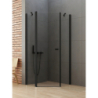 KABINA NEW SOLEO BLACK 1D PIĘCIOKĄTNA U 90x90x195 CZYSTE 6mm POWŁOKA CZARNY MAT NEW TRENDY K-0613