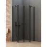 NZ2 KABINA NEW SOLEO BLACK 2D PIĘCIOKĄTNA  80x80x195 CZYSTE 6mm POWŁOKA CZARNY MAT NEW TRENDY K-0616