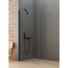 NZ4 KABINA NEW SOLEO BLACK WALK-IN U 120x195 CZYSTE 6mm POWŁOKA CZARNY MAT NEW TRENDY K-0772