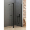 NZ4 KABINA NEW SOLEO BLACK WALK-IN U 50x195 CZYSTE 6mm POWŁOKA CZARNY MAT NEW TRENDY K-0774