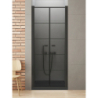 DRZWI WNĘKOWE NEW SOLEO BLACK 2D U 90x195 CZYSTE 6mm POWŁOKA WZÓR KRATKA CZARNY MAT NEW TRENDY D-0281A