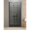 DRZWI WNĘKOWE NEW SOLEO BLACK 1D L 90x195 CZYSTE 6mm POWŁOKA WZÓR KRATKA CZARNY MAT NEW TRENDY D-0283A