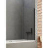 PARAWAN NAWANNOWY NEW SOLEO BLACK 1D U 70x140 CZYSTE 6mm POWŁOKA CZARNY MAT NEW TRENDY P-0039