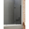 PARAWAN NAWANNOWY NEW SOLEO BLACK 1D P 120x140 CZYSTE 6mm POWŁOKA CZARNY MAT NEW TRENDY P-0044