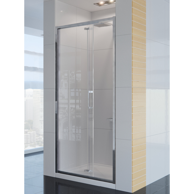 DRZWI WNĘKOWE ALTA 1D U 80x195 CZYSTE 6mm POWŁOKA CHROM POŁYSK NEW TRENDY D-0087a