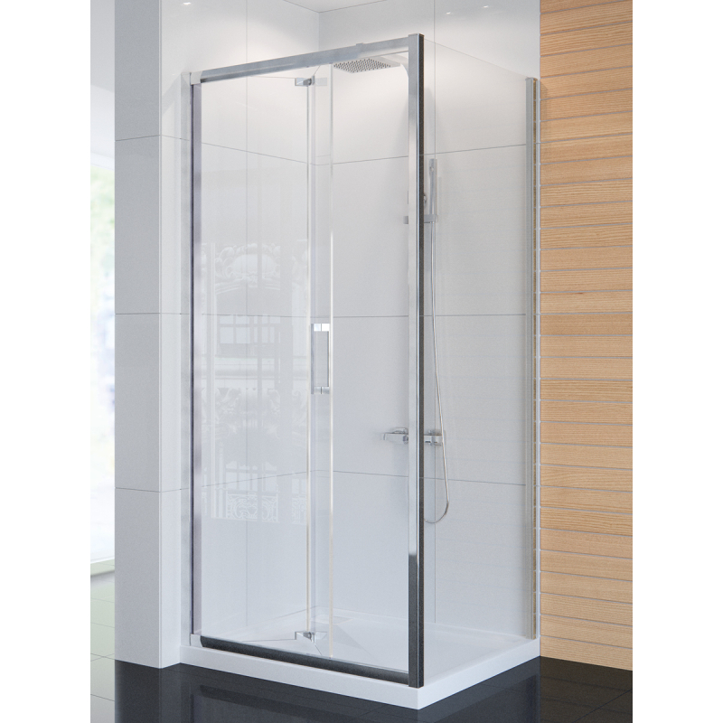 KABINA ALTA 1D PROSTOKĄTNA U 80x90x195 CZYSTE 6mm POWŁOKA CHROM POŁYSK NEW TRENDY D-0087A/D-0079B