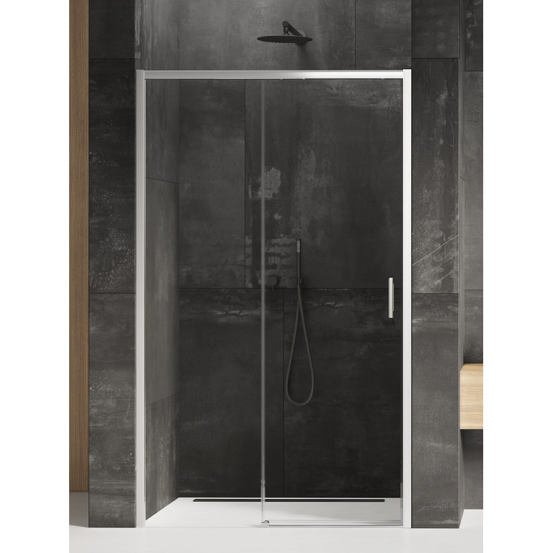 DRZWI WNĘKOWE PRIME 1D L 150x200 CZYSTE 6mm POWŁOKA CHROM POŁYSK NEW TRENDY D-0308A