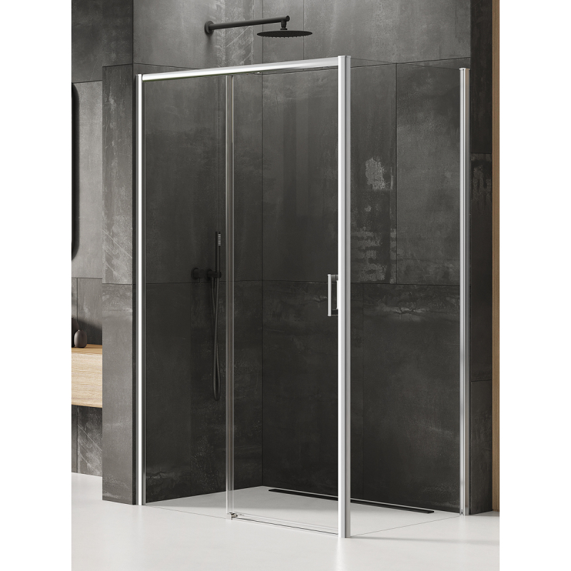 KABINA PRIME 1D PROSTOKĄTNA L 130x100x200 CZYSTE 6mm POWŁOKA CHROM POŁYSK NEW TRENDY D-0304A/D-0125B