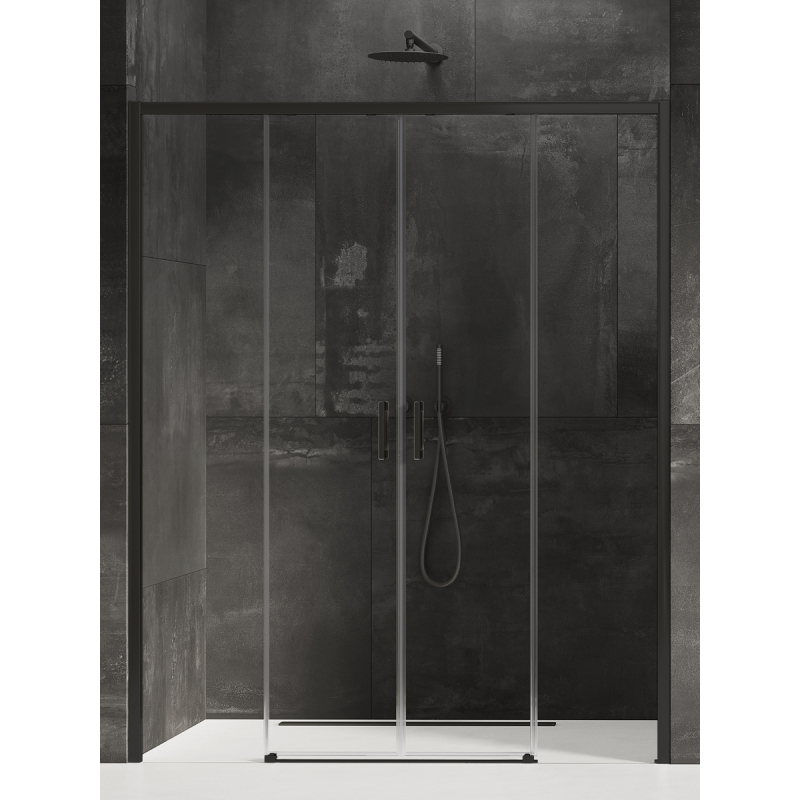 DRZWI WNĘKOWE PRIME BLACK 2D U 150x200 CZYSTE 6mm POWŁOKA CZARNY MAT NEW TRENDY D-0342A