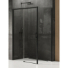 KABINA PRIME BLACK 1D PROSTOKĄTNA L 140x80x200 CZYSTE 6mm POWŁOKA CZARNY MAT NEW TRENDY D-0324A/D-0128B