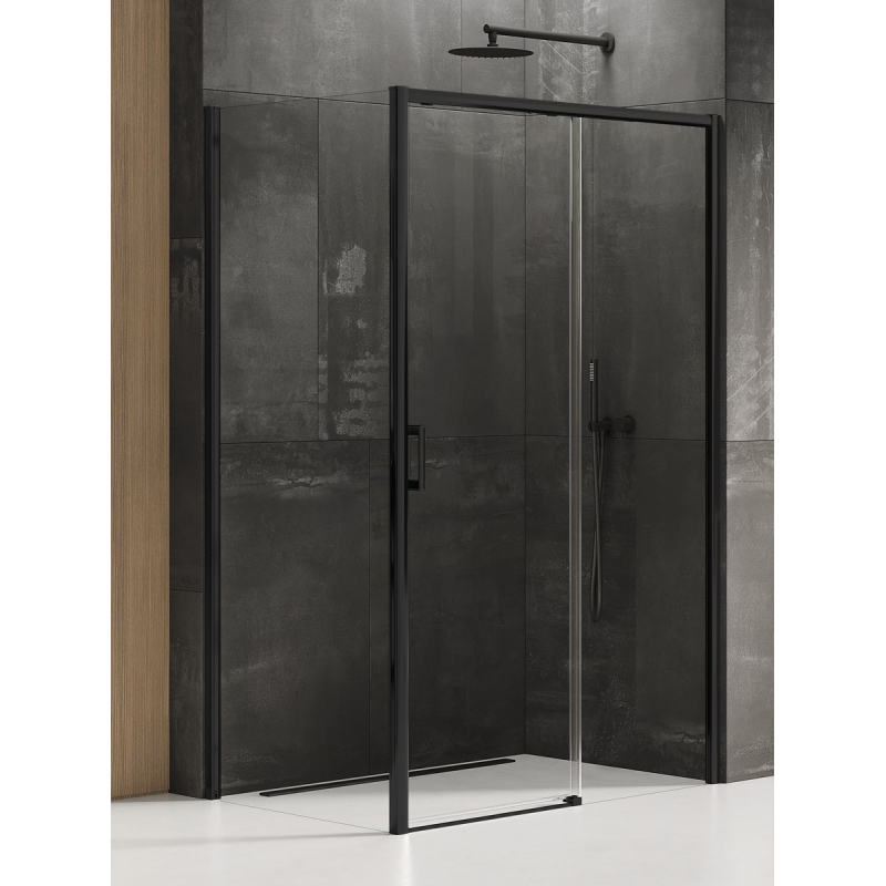 KABINA PRIME BLACK 1D PROSTOKĄTNA P 140x90x200 CZYSTE 6mm POWŁOKA CZARNY MAT NEW TRENDY D-0325A/D-0129B