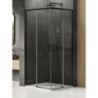 KABINA PRIME BLACK 2D PROSTOKĄTNA  110x90x200 CZYSTE 6mm POWŁOKA CZARNY MAT NEW TRENDY D-0318A/D-0315A