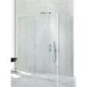 KABINA NEW CORRINA 2D PROSTOKĄTNA PRZYŚCIENNA U 140x80x195 CZYSTE 6mm POWŁOKA CHROM POŁYSK NEW TRENDY K-0482