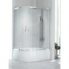 KABINA NEW MAXIMA 2D ASYMETRYCZNA U 100x80x165 CZYSTE 6mm POWŁOKA CHROM POŁYSK NEW TRENDY K-0299