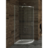 KABINA NEW KOMFORT 1D PÓŁOKRĄGŁA U 90x90x195 GRAFIT 6mm ACTIVE SHIELD 2.0  NEW TRENDY K-0435
