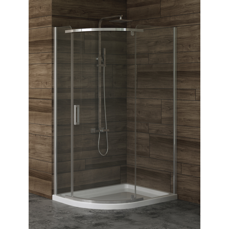 KABINA NEW KOMFORT 1D ASYMETRYCZNA U 120x85x195 CZYSTE 6mm POWŁOKA CHROM POŁYSK NEW TRENDY K-0440