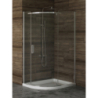 KABINA NEW KOMFORT 1D ASYMETRYCZNA U 120x85x195 CZYSTE 6mm POWŁOKA CHROM POŁYSK NEW TRENDY K-0440