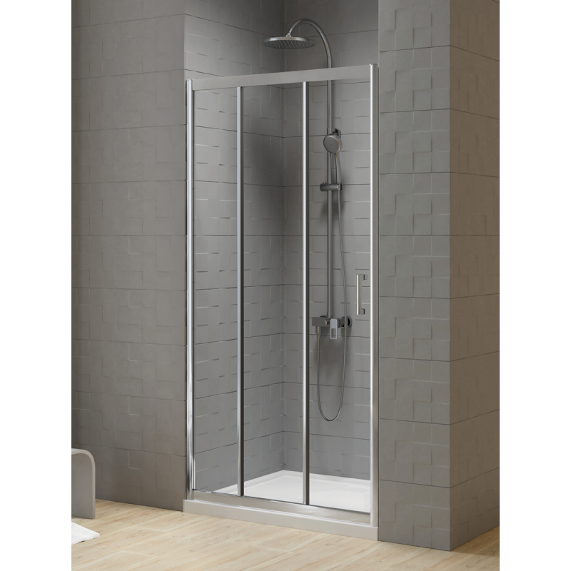 DRZWI WNĘKOWE NEW VARIA 1D U 90x190 CZYSTE 5mm ACTIVE SHIELD  CHROM POŁYSK NEW TRENDY D-0263A