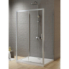 KABINA NEW VARIA 1D PROSTOKĄTNA PRZYŚCIENNA U 120x90x190 CZYSTE 6mm ACTIVE SHIELD  CHROM POŁYSK NEW TRENDY K-0513