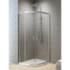 KABINA NEW VARIA 2D PÓŁOKRĄGŁA U 80x80x190 CZYSTE 6mm ACTIVE SHIELD  CHROM POŁYSK NEW TRENDY K-0495