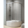 KABINA NEW VARIA 2D ASYMETRYCZNA U 120x85x165 CZYSTE 6mm ACTIVE SHIELD  CHROM POŁYSK NEW TRENDY K-0508